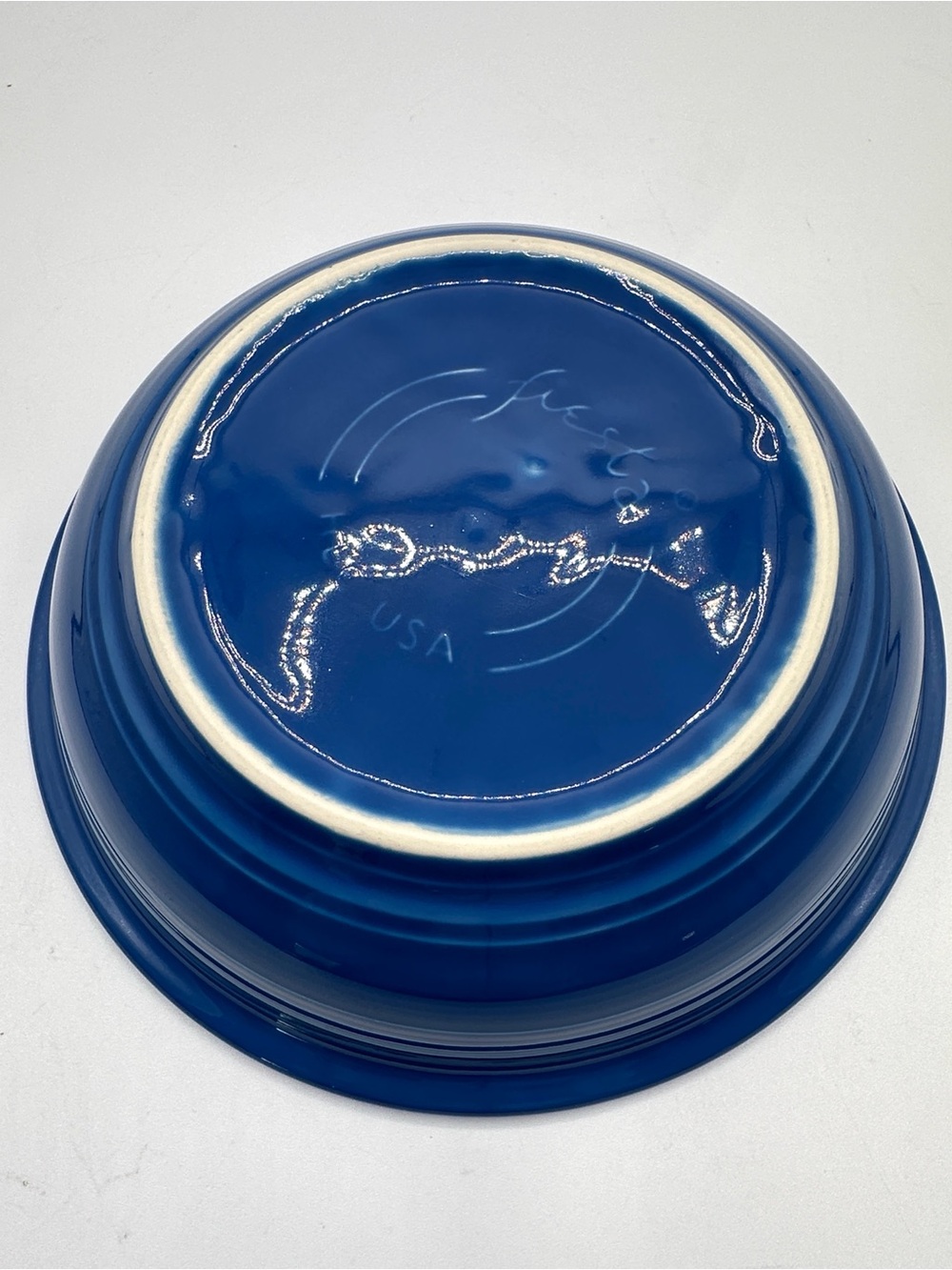 Fiesta 8.25” Bowl. Classic rim, darker Blue Pasta bowl - Picture 5 of 8